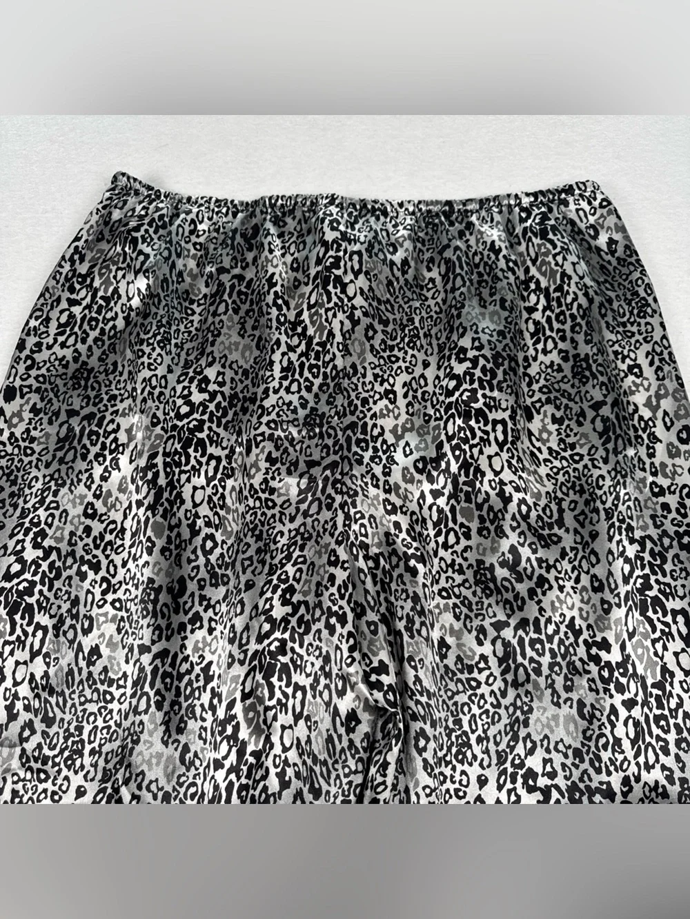 Ambrielle Sleepwear Pajama Pants Women's Xl Gray Animal Print Silky Lightweight‎